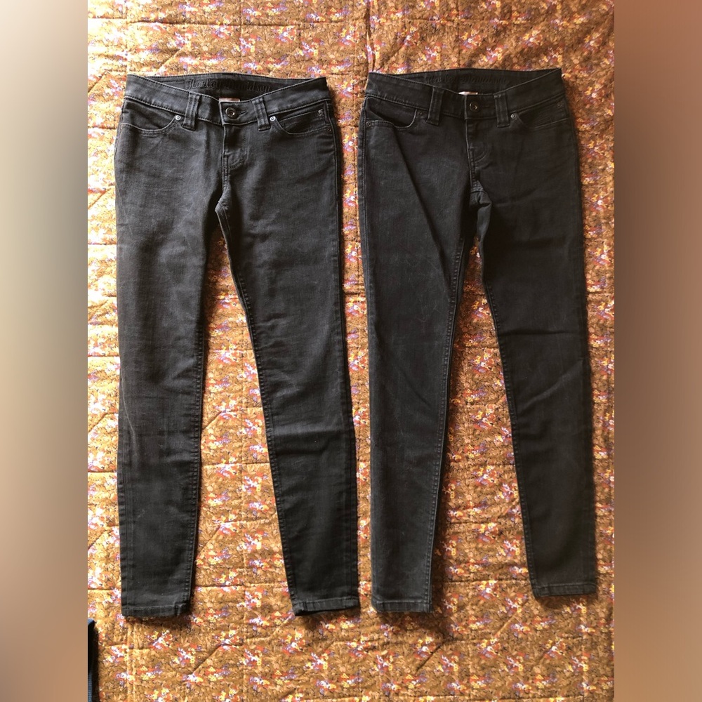 Bundle of 2 Harley Davidson Black Skinny Jeans